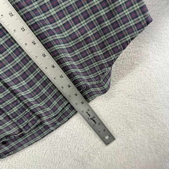 Ralph Lauren Shirt Men's Large Green Colorful Plaid Pony Logo Oxford Preppy OCBD - Picture 7 of 12